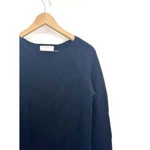 Everlane Womens Small Sweater Ribbed Knit Wool Crew Neck Quiet Luxury Minimalist